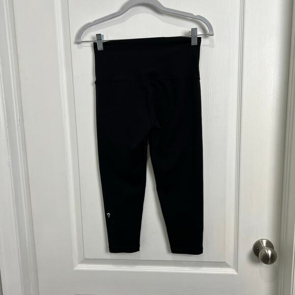 Lot of Girls Ivivva Leggings Black Floral Navy/Reversible Girl's Size 12 - Picture 6 of 11